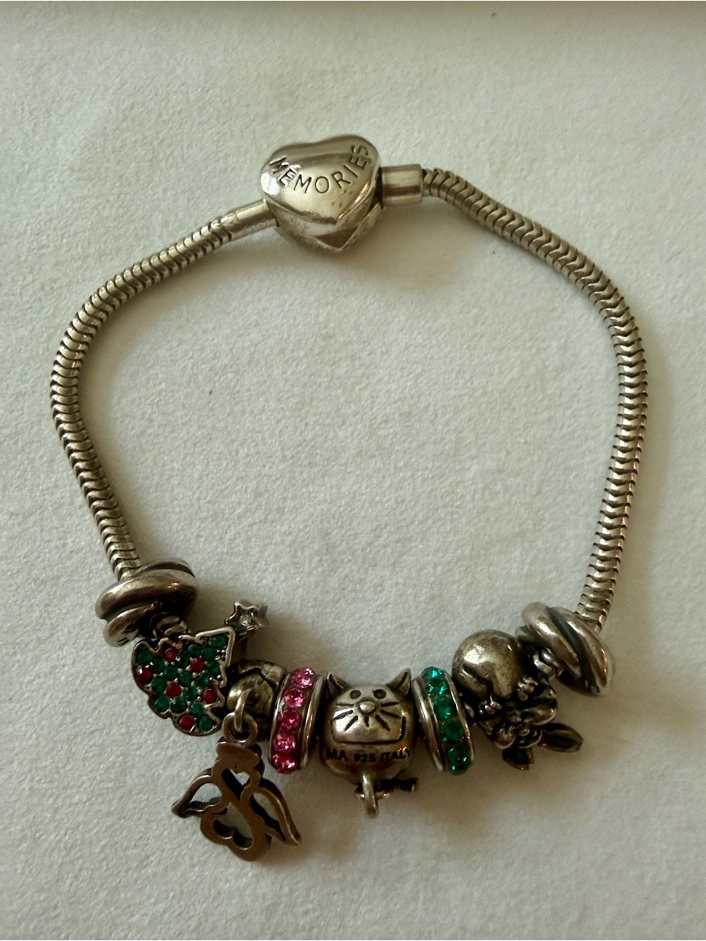 Kay Jewelers Charmed Memories by Michael Anthony, Italy, Silver Charm Bracelet.